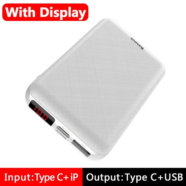 10000mAh Mini Power Bank Portable Type C PD Charger 10000 mAh For iPhone Xiaomi Mi 9