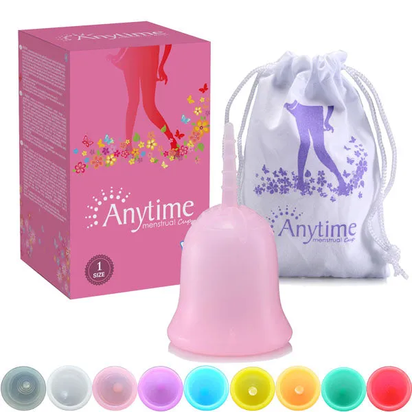 Anytime Feminine Hygiene Lady Cup Menstrual Cup Wholesale Reusable Medical Grade Silicone For Women Menstruation