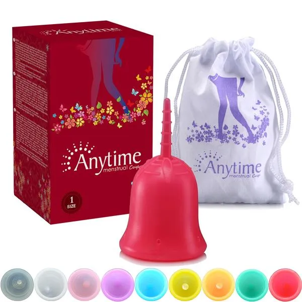 Anytime Feminine Hygiene Lady Cup Menstrual Cup Wholesale Reusable Medical Grade Silicone For Women Menstruation