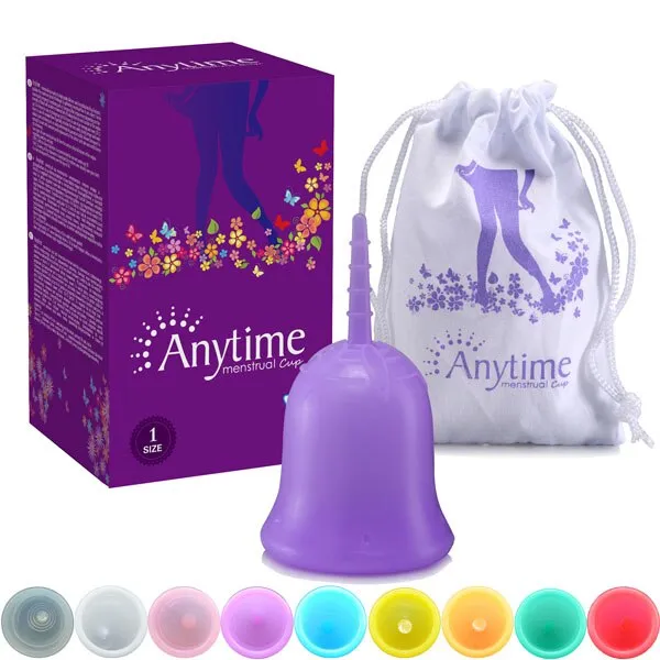 Anytime Feminine Hygiene Lady Cup Menstrual Cup Wholesale Reusable Medical Grade Silicone For Women Menstruation