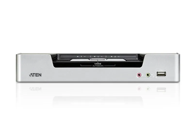 Aten Usb Dvi Dual View Kvmp Switch Cs1642a - Kvm / Audio / Usb Switch - 2 Ports