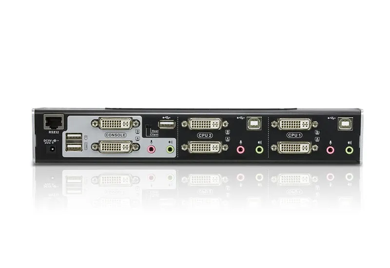 Aten Usb Dvi Dual View Kvmp Switch Cs1642a - Kvm / Audio / Usb Switch - 2 Ports