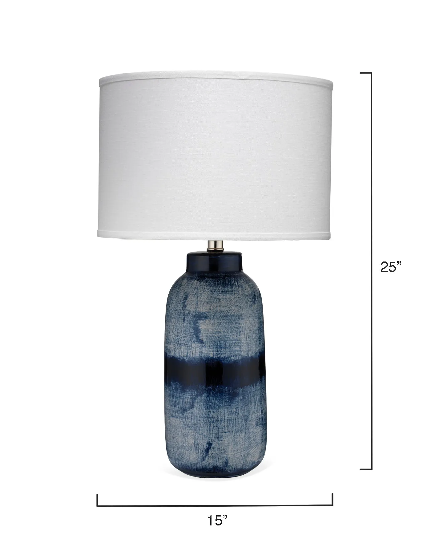 Batik Table Lamp Blue and White - Large