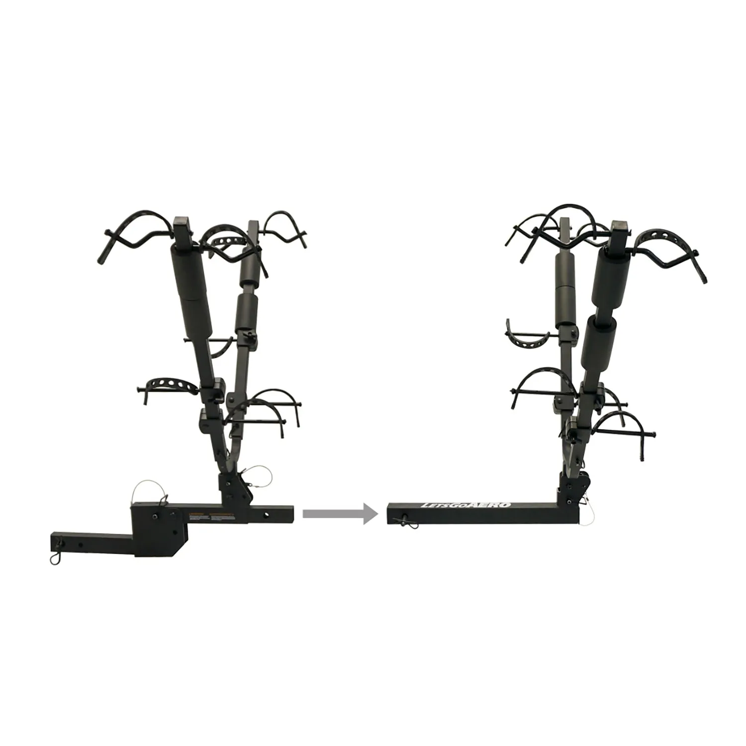 BikeWing V4 - Folding Tilt Up 2 2 Four Bike Hitch Rack