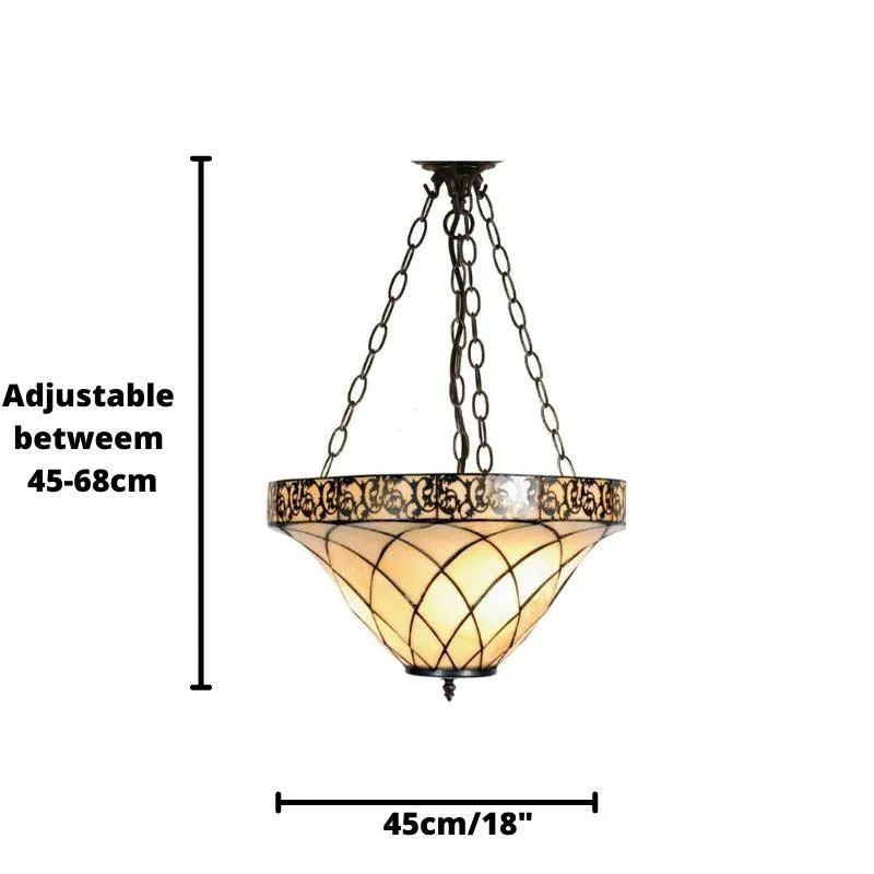 Cambridge Medium Inverted Tiffany Ceiling Light