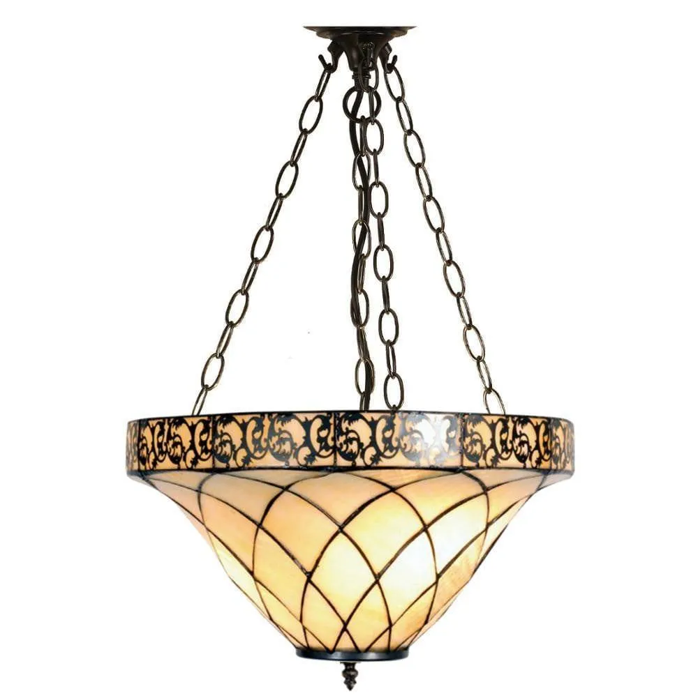 Cambridge Medium Inverted Tiffany Ceiling Light