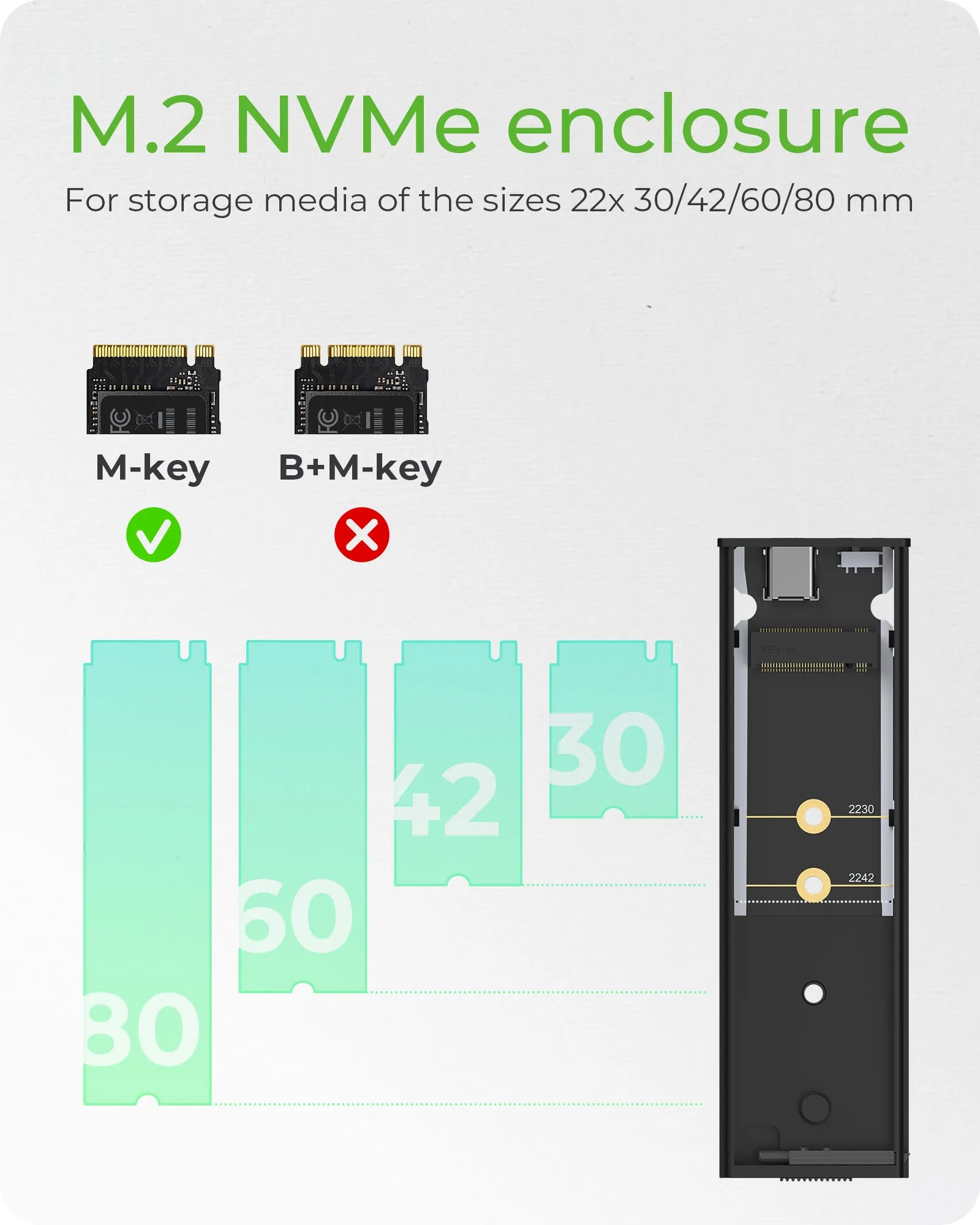 Icy Box Storage Enclosure Ib-1807Mt-C31 - M.2 Nvme Ssd / Pcie (Nvme) - Usb 3.2 Gen 2