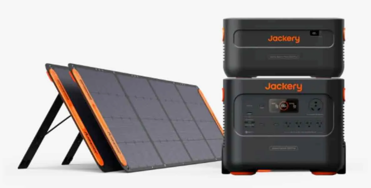 Jackery Explorer 2000 Plus Portable Power Station   1 Battery Pack   2 x 200W SolarSaga Panels