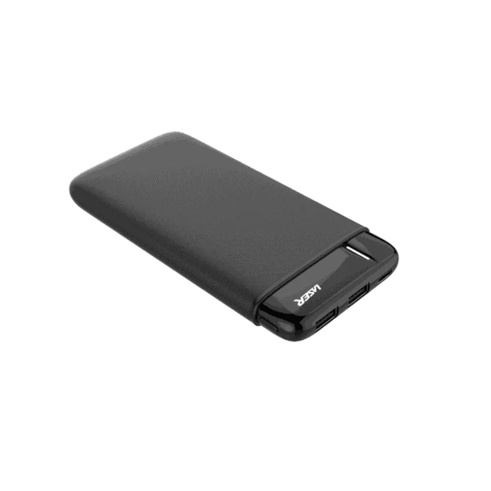 Laser 10000mAh Power Bank Charcoal