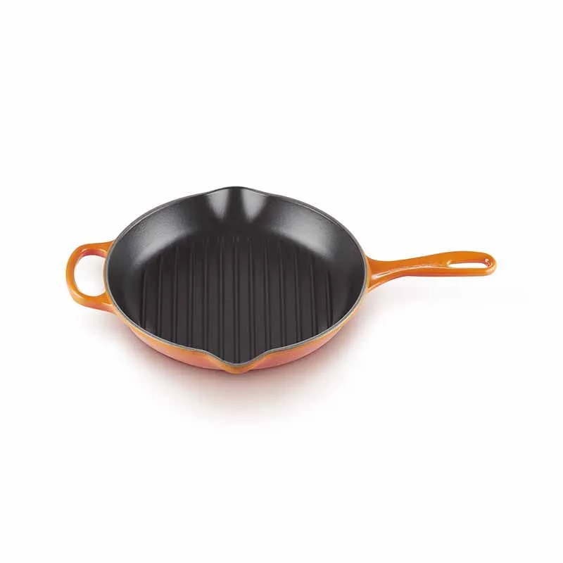 Le Creuset Signature Cast Iron Round Grillit 26cm with FREE Accessories