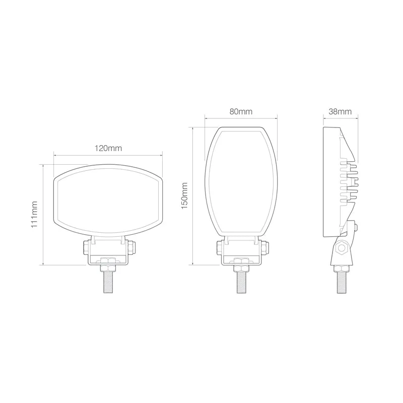 LED Oval Flood Work Lamp by LED Autolamps