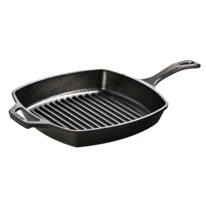 Lodge 10.5" Square Seasoned Cast Iron Grill Pan