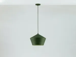 Olive green metal diner pendant