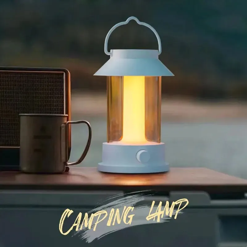 Retro Rechargeable Portable Camping Lantern 10000mAh  3 Lighting Modes.