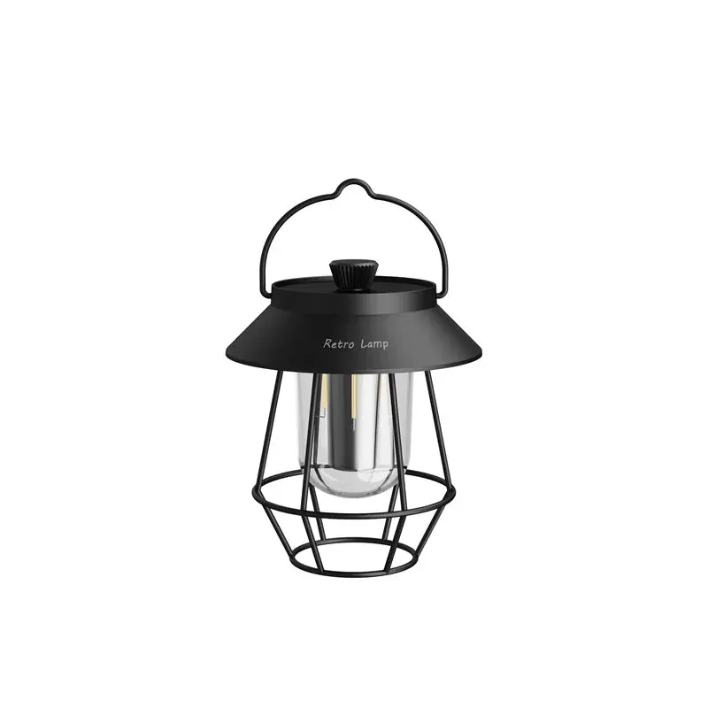 Retro Rechargeable Portable Camping Lantern 10000mAh  3 Lighting Modes.