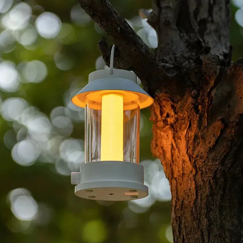 Retro Rechargeable Portable Camping Lantern 10000mAh  3 Lighting Modes.