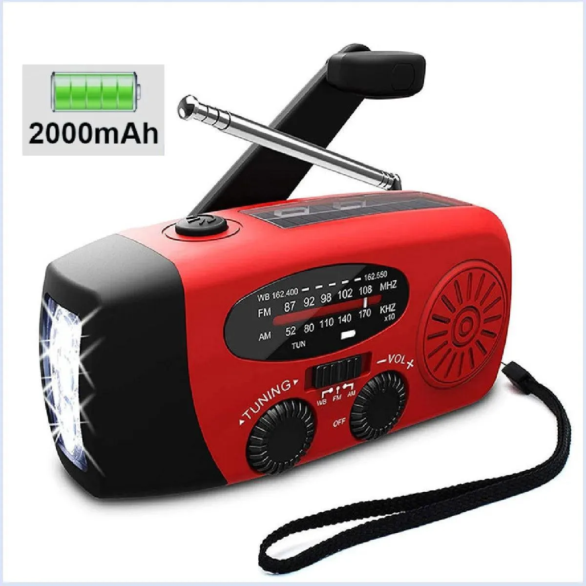 Solar Crank Radio Light: Portable Emergency Survival Dynamo Flashlight Kit