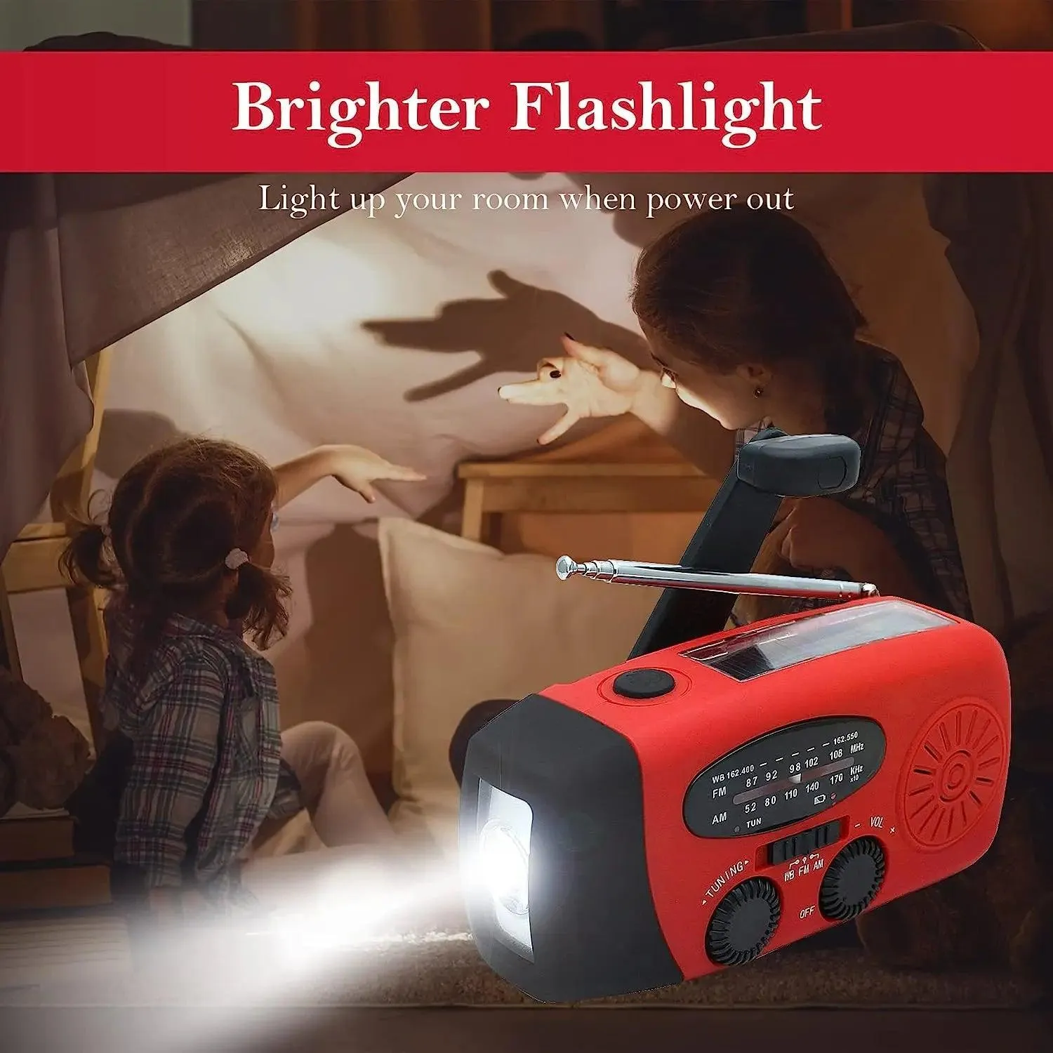 Solar Crank Radio Light: Portable Emergency Survival Dynamo Flashlight Kit