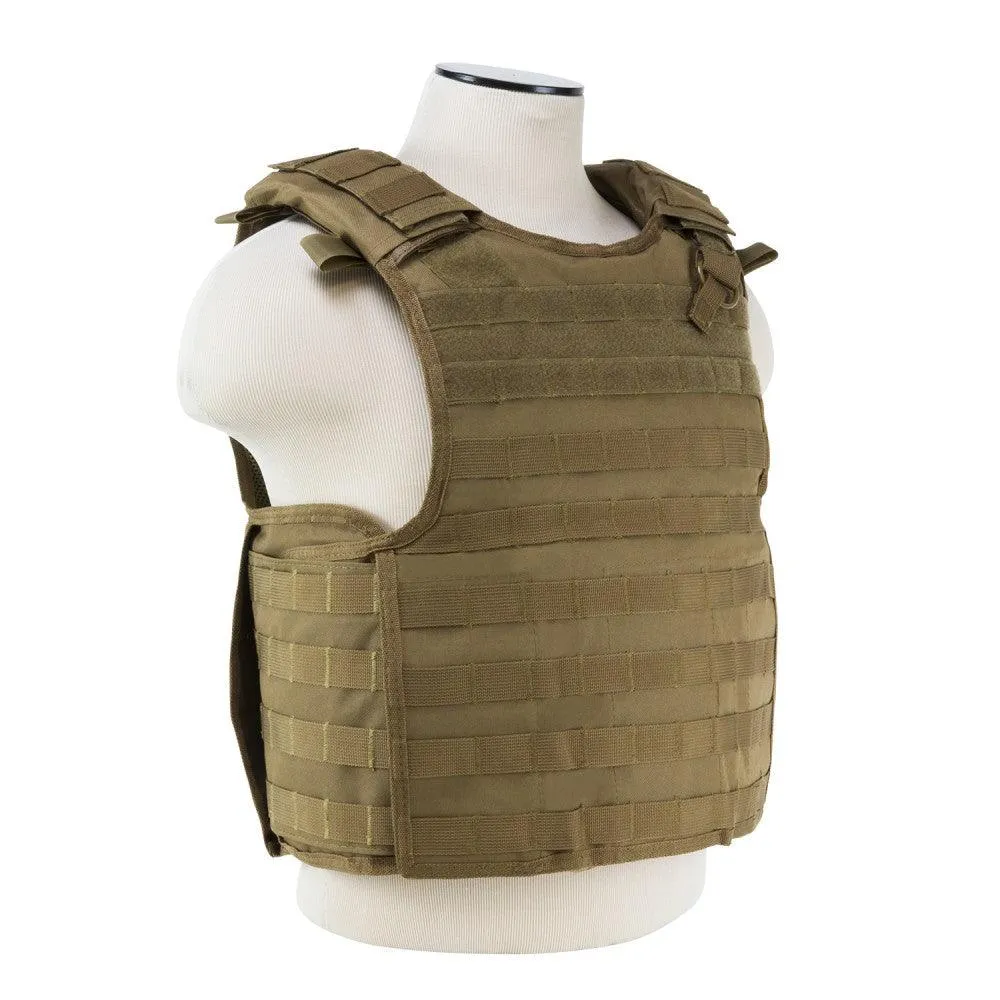 VISM Quick Release Plate Carrier Size Med - 2 XL - Color Tan